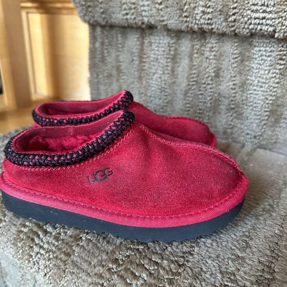 UGG Kids Red Tasman Slippers